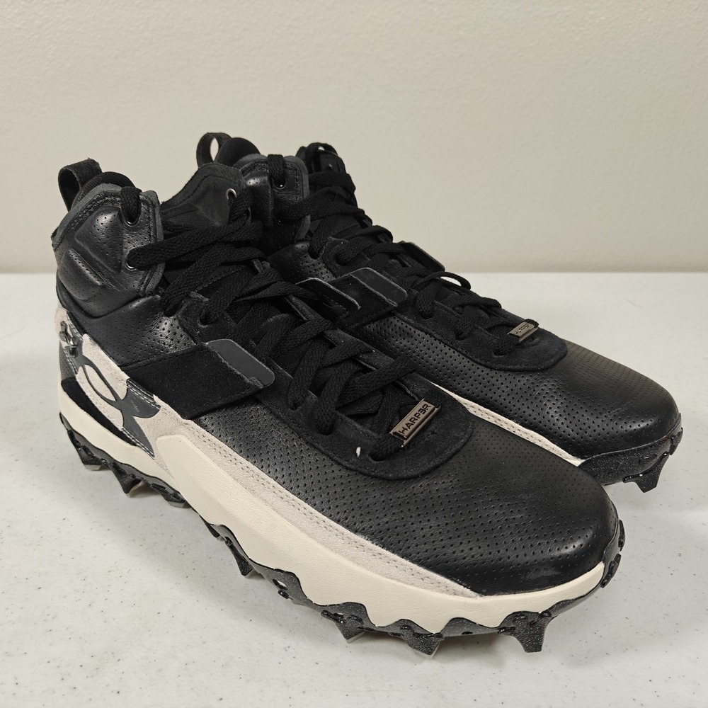 Under Armour Harper 10 Pro TPU Mid Baseball Cleats Men's 11 6000715-001 NEW